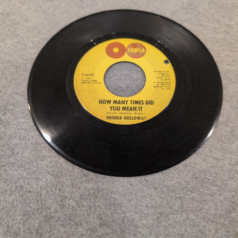 Brenda Holloway You Can Cry On‎ My Shoulder Tamla T-54121 45 RPM Soul Vinyl 1965 - Picture 3 of 4